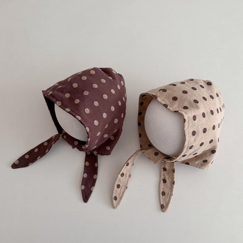 Infant Headwrap Dots Pattern Baby Caps Infant Turban Caps Soft Baby Headwear Perfect for Boy & Girls Aged 0 To 3 Year