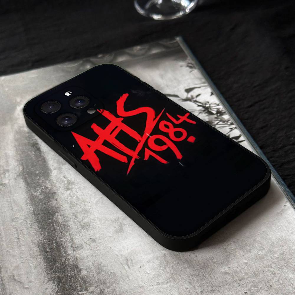 American Horror Story AHS 1984 Phone Case For IPhone 17,16,15,14,13,12,11 Plus,Pro,Max,XR,XS,X,7,8 Plus,Mini Black Silicone Soft