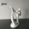 Display Case Ornament Martial Arts Karate Man Kick 3D Printed Statue White Figurine Sculpture Sculpture Taekwondo Character Desktop Ornament
