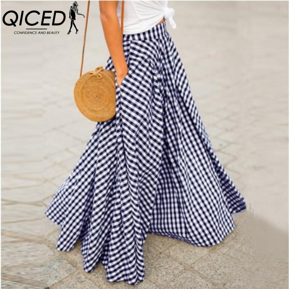 QICED Dámská módní ležérní letní jarní sukně