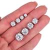 0,1ct-4ct Moissanitové náušnice pecky se šroubovacím uzávěrem Vvs Mossanitový diamant Trendy šperky 925 Sterlingové stříbro pro ženy Muže Hip Hop