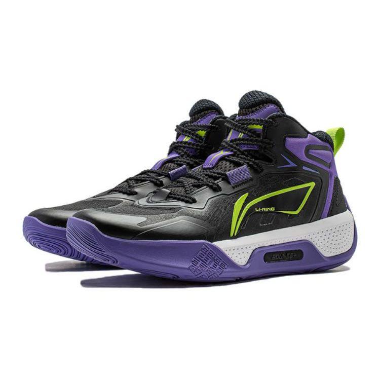 Li Ning Teen Shadow V1 Lightweight Technology Non-Slip Shock Absorption Durable Lightweight Rebound Mid-Top Basketball Shoes YKBT080-7