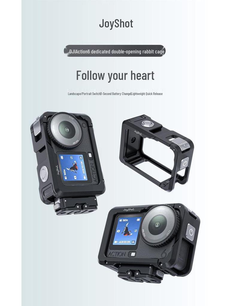 DJI Action 6 Metal Dual-Opening Rabbit Cage Protective Frame