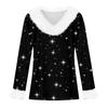 Koszule z długim rękawem dla kobiet Urocze topy Nadruki świąteczne Koszulki Bluzki Casual Plus Size Podstawowe topy Swetry