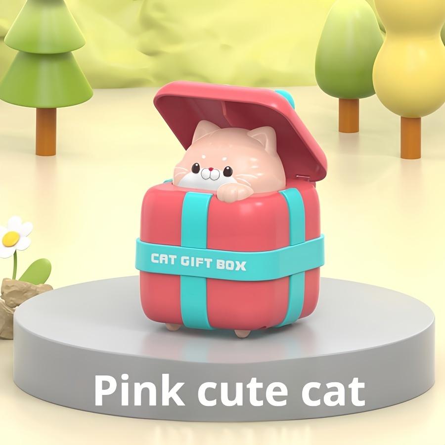 Press Cute Sliding Cartoon Inertia Toy Car Inertia Car Birthday Party Gift Cat Toy Car,Can Walk Without Batteries,Suitable As Halloween,Christmas Gift
