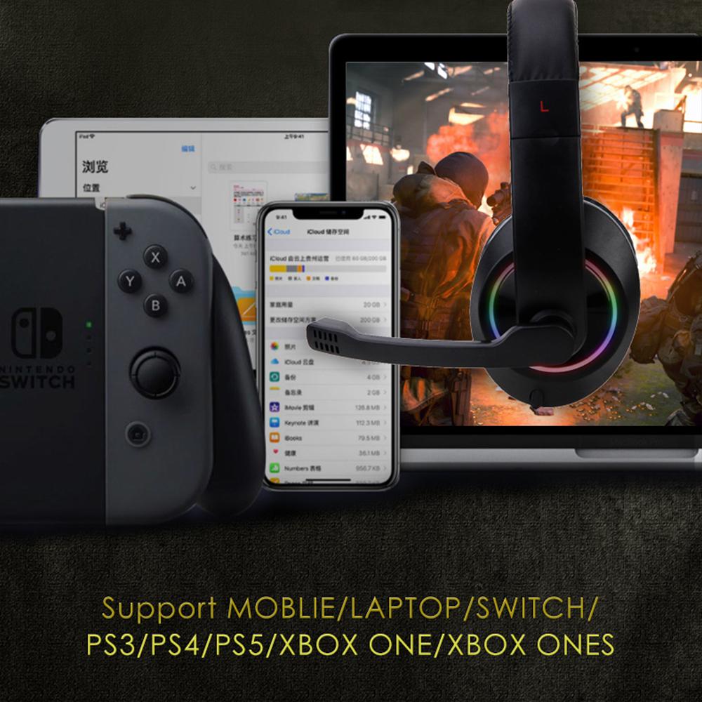 Kabelgebundene Gaming-Kopfhörer, Gamer-Headset mit Mikrofon für Computer, Laptop, PS4, Play Station 4, Nintendo Switch, Tablet