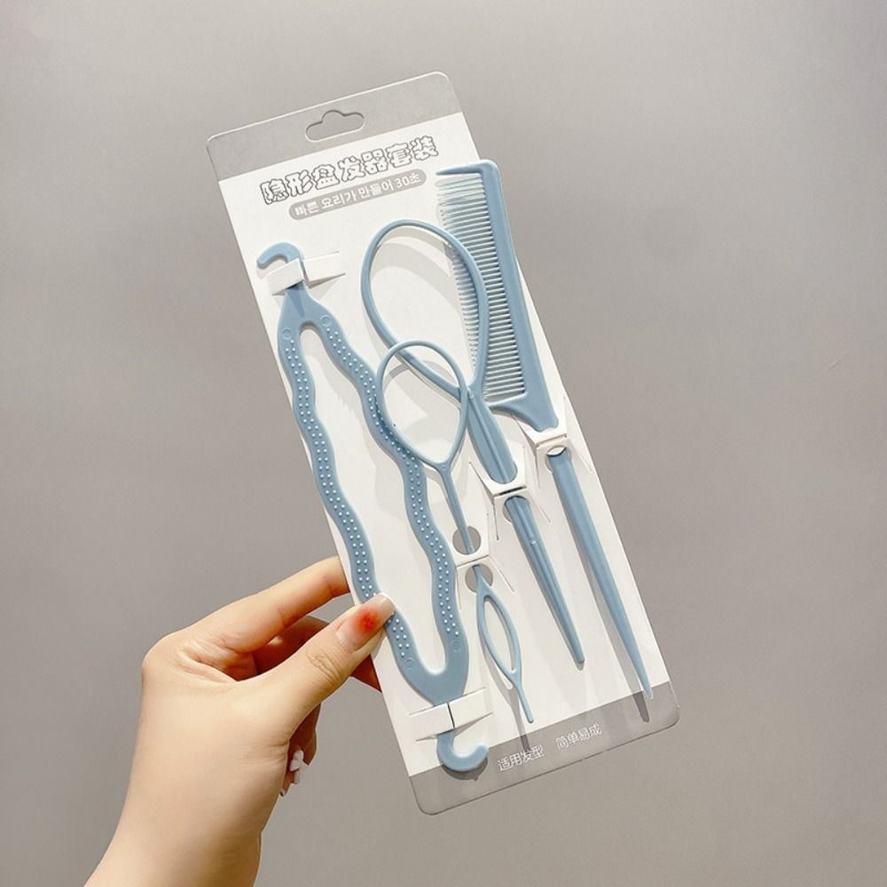 4Pcs/Set Tail Comb Hair Styling Set Pin Design Braiding Pulling Kit French Braid Loop  Home Salon