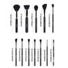 New 12 makeup brushes cover brush black soft hair loose powder brush foundation brush eyeshadow brush eyelash brush multi-functional beauty