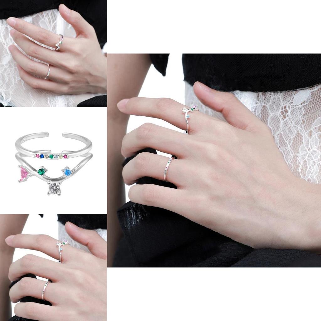 Chic Unique Design Adjustable Copper Ring For Women Featuring Elegant Geometric Shape