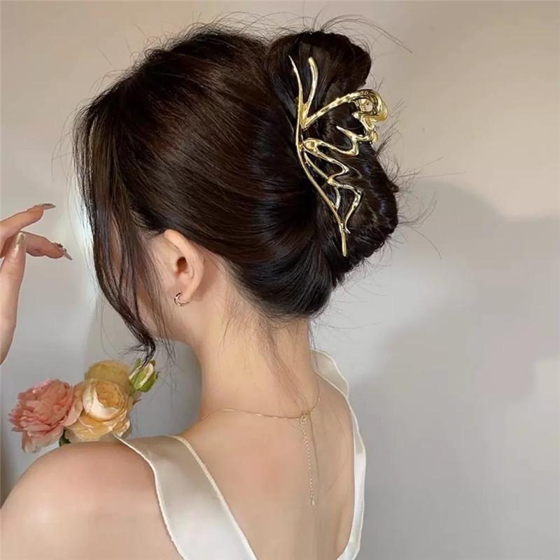 Fashion Elegant Gold Color Shell Metal Hairpins Hair Claw For Women Girls Korean Hair Clips Ponytail Clip Hair Accessories