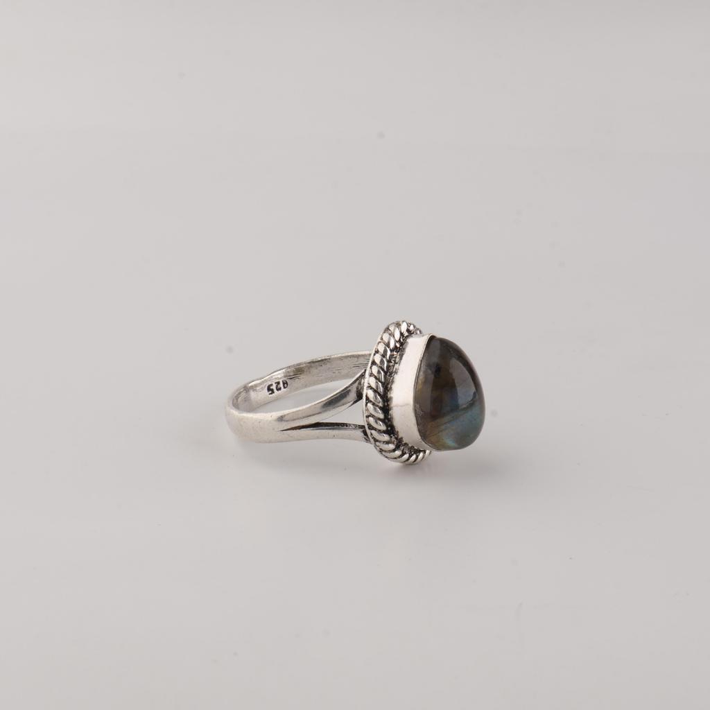 Natural Labradorite Gemstone 925 Sterling Silver Designer Jewelry Ring For Birthday Gift RR-85-22