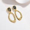 Irregular Surface Design Women's Earrings Exaggerate Textured Round Hoop Earrings  Daily