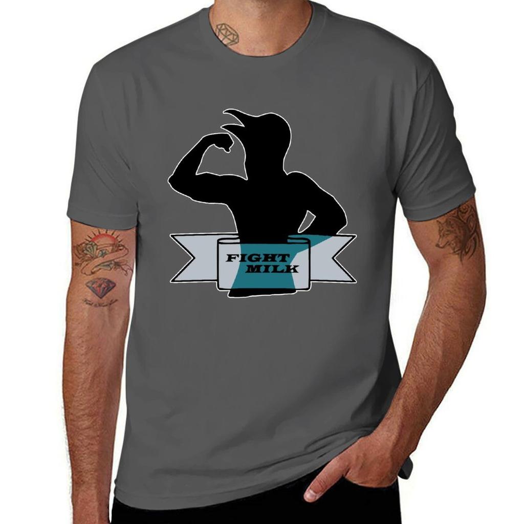 Fight Milk Shirt Tshirt Basic Short Sleeve Cotton Blend Tshirt