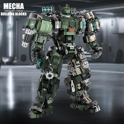 2024 NOVÉ MOC 1403ks Vojenský Mecha Bojovník Robot Stavební Bloky Super Pancéřovaný Robot Akční Figurka Kostky Hračky Pro Děti Dárky