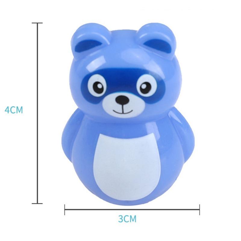 4 bucăți pahar adorabil din plastic Roly Poly, pahar cu animale din desene animate, pahar jucării