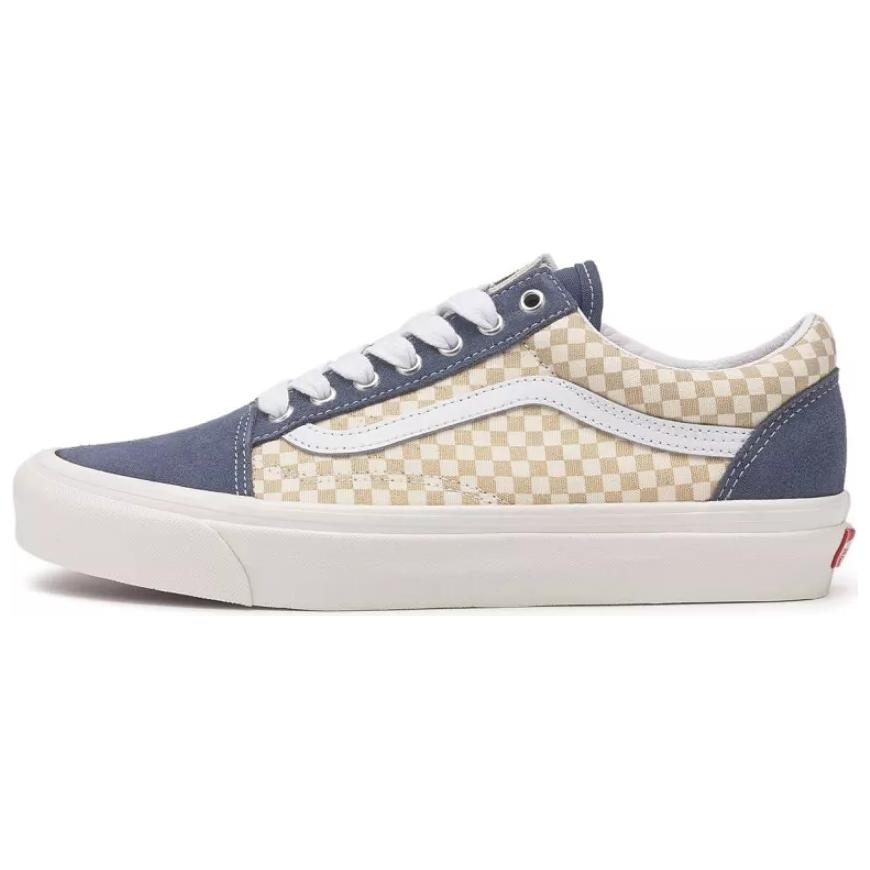 Vans Old Skool 36 Versatile Comfortable Low-Top Skate Shoes Unisex Sneakers Blue Brown VN0009QFGRX