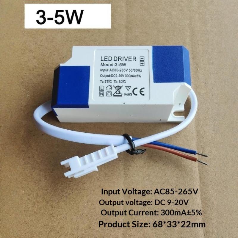 1Pcs Lighting Transformer 85-265V Constant Current Non-Isolated External Led Driver 1-3W 3-5W 4-7W 8-12W 12-18W 18-24W 24-36W