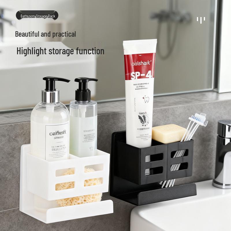 Wandmontierter Zahnbürsten- und Rasiererhalter mit Bohrerfreier Montage