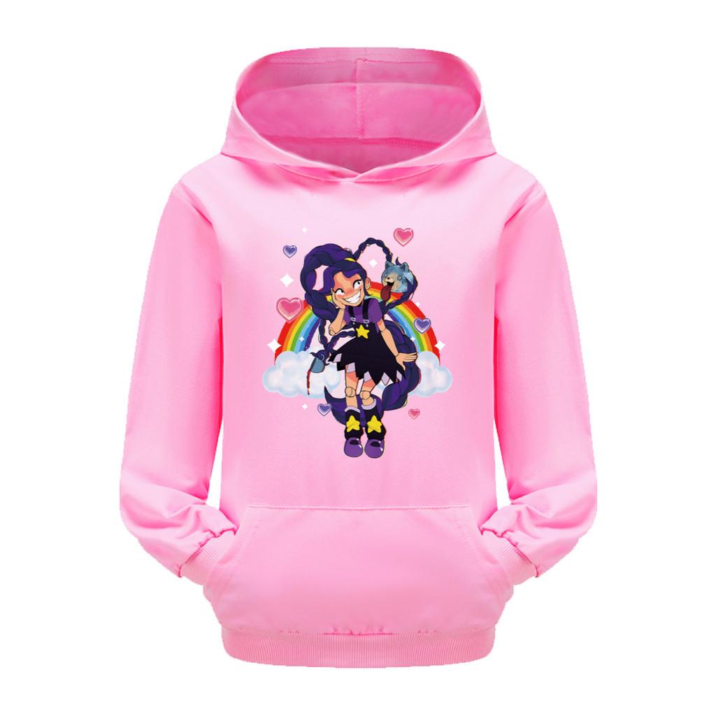 5626 Kids Girls Lily Lovebraids Breathable Soft Hooded Pocket Long Sleeves Hoodies 110cm розовый