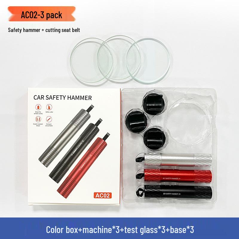 4-in-1 Mini Car Safety Hammer & Window Breaker for Emergency Escape