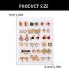 18Pairs Set Gold Silver Studs Earrings Elegant Mixed Style Heart and Flower Earrings Accessory for Fashion Lovers