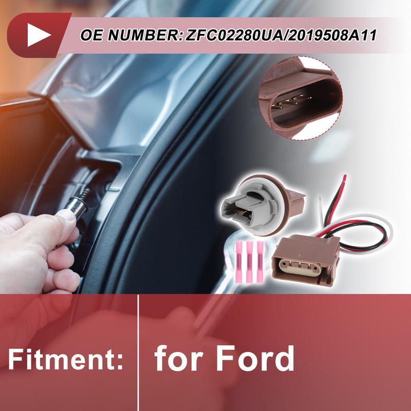 X Autohaux Front Turn Signal Light Socket Wiring for Ford No.ZFC02280UA Headlight