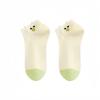 5 Pairs of Women's Summer Thin Cotton Deodorant Lovely Shallow Mouth Non Slip Heel Socks
