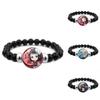 Slayer Demon Fashionable Bead Bracelet Glass Handmade Elastic Cartoon Accessory Unisex Gift