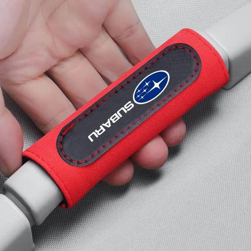 For Subaru Forester XV Tribeca Outback Impreza Legacy STI WRX BRZ Suede Car Interior Protective Roof Door Pull Handle Warm Cover Y3