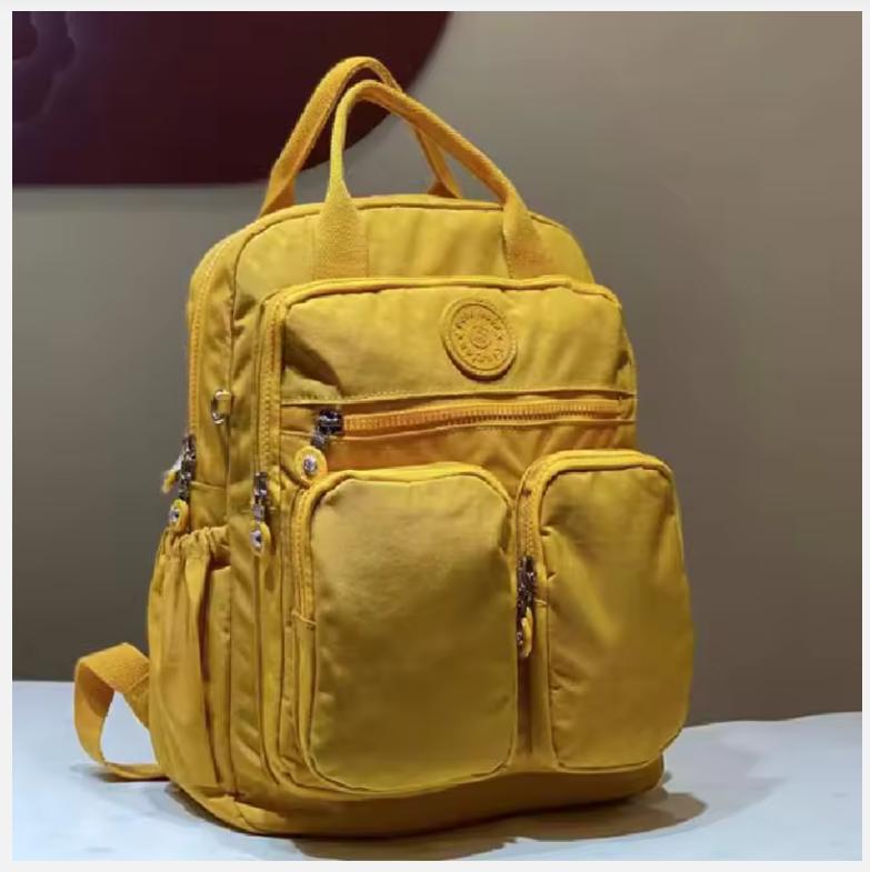 Fashion Woman Backpack Waterproof Nylon Soft Handle Solid Multi-pocket Travel Zipper Feminina School Bags Laptop Backpack