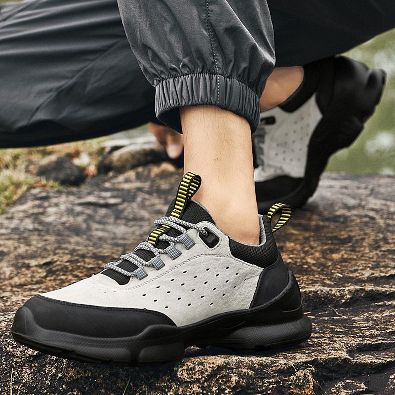 Men's Premium Leather Sneakers Comfortable Gym Shoes Non-Slip Jogging Training Shoes 2025 New Men Flats Walking Shoes