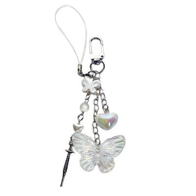 Pink Y2K Phone Charms Pendant Kawaii Key Chain For Bag  Cute Accessories Women Girl Strap Lanyard Beaded Ins Korea
