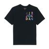 Jordan Colorful Logo Print Crew Neck Short Sleeve T-Shirt Men Tops Black DM3079-010