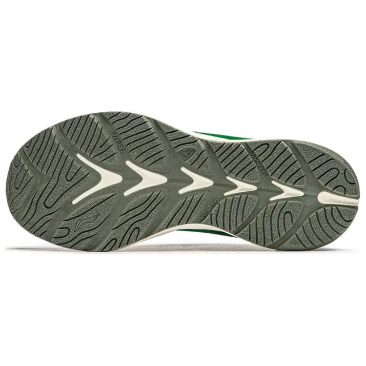 Li Ning Fashion Versatile Trendy Shock Absorbing Wear Resistant Low Top Casual Running Shoes Men Sneakers White Green AZGU005-5