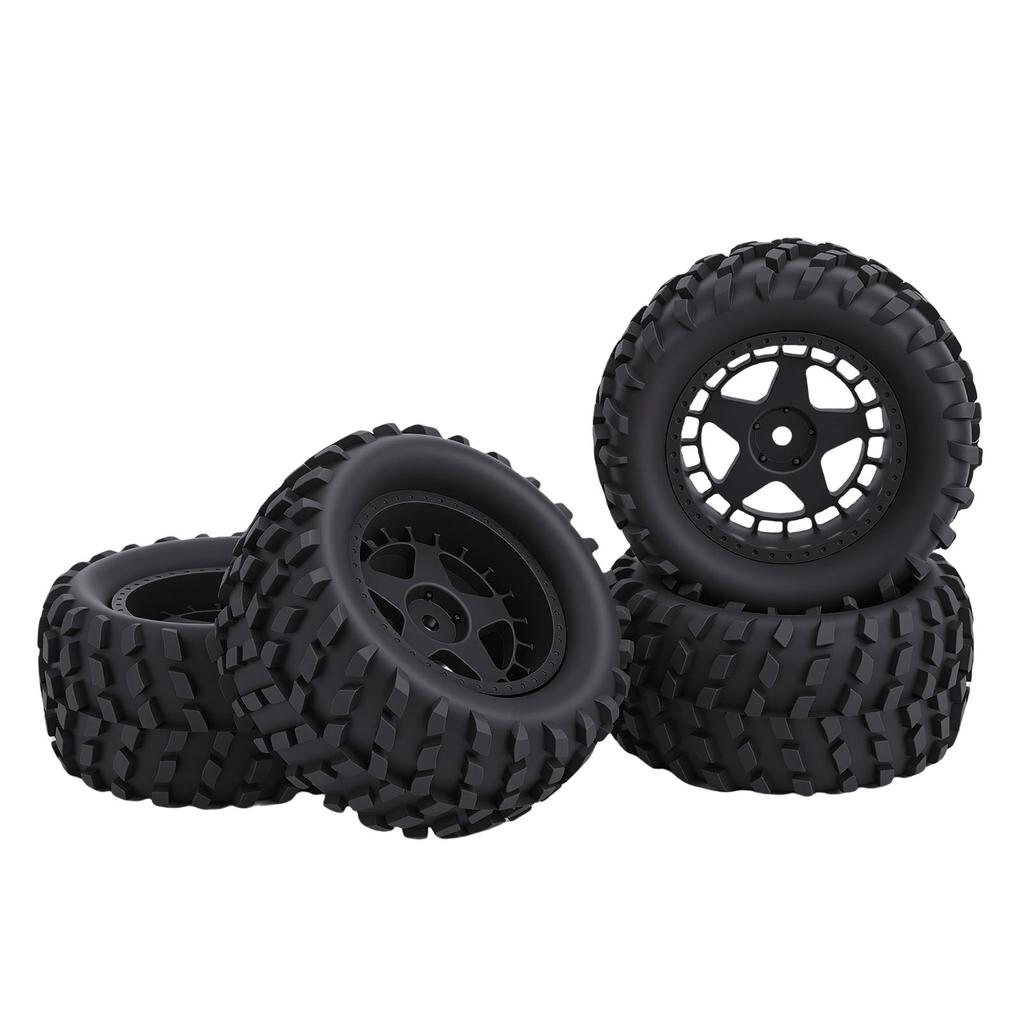 4PCS Crawler Tires Fit for HSP 94186 16208 1 14 1 16 RC Truck 80mm Rubber RC Mud Terrain Tires for Upgrade