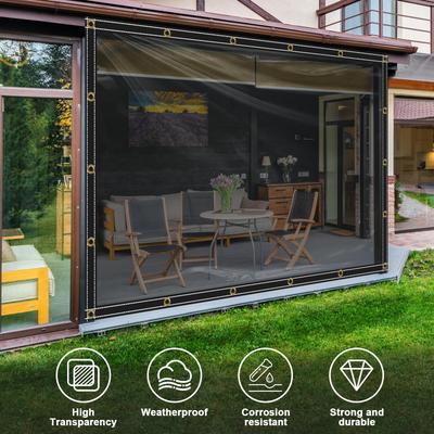 Heavy Duty Clear PVC Vinyl Tarp, Waterproof Transparent Tarpaulin for Greenhouse, Patio Cover, Roof
