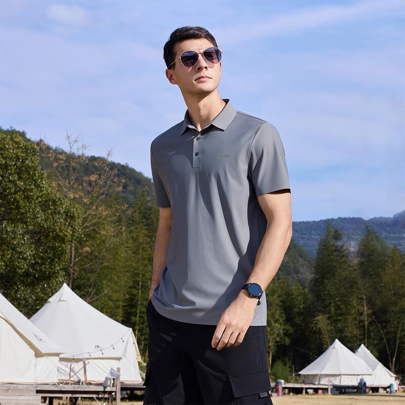 Jeep Men's Seamless Ice Silk Polo Shirt