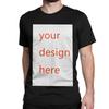DIY YOUR LOGO Customized Your OWN Design T Shirts Men 100% Cotton Double Print T-Shirts Round Collar Tee Shirt New Clothes
