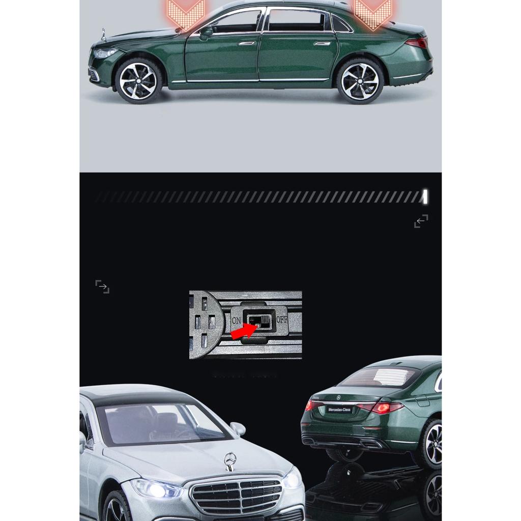 1/24 BENZ S400 S-Class Alloy Car Diecasts & Toy Vehicles Car Model Sound and Light Pull Back Car Toys Gifts