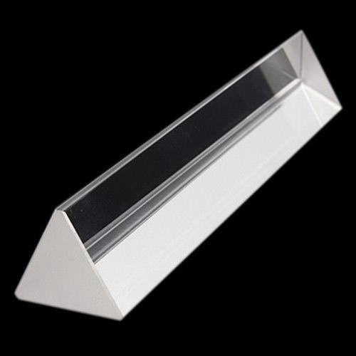 Optical Glass Rainbow Colored Triangular Photography Prism Transparent with Red Box