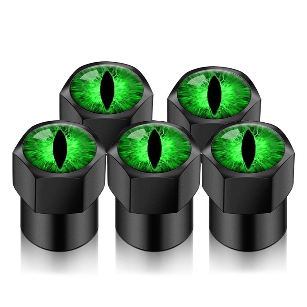 

5 ШТ./ЛОТ Универсальные DIY Колпачки на ниппель автомобильного колеса/шины Наклейки на автомобиль Для Авто Мото Аксессуары Декор Подарок, Форма Глаз чёрный/зелёный