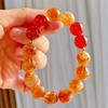 12Mm Autumn And Winter Natural Caramel Citrine Chalcedony Design Bracelet Bracelet