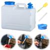 4 Gallon/15L Camping Water Jug Emergency Stroage Water Storage Containers Water Dispenser Carrier for Vehicle Car Outdoor Hiking