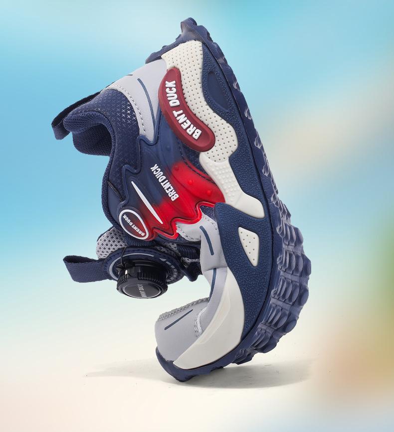 2025 Autumn Waterproof Leather Boys' Running Shoes - Comfortable & Trendy Sports Shoes for Medium to Large Children