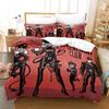 Anime Spiel Helltaker Bettwäsche-Set Bedrucktes Bettset mit Kissenbezug Bettdecke Weich Queen King Size Bettwäsche Zuhause Jungen Erwachsene