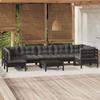 Day and Night - Day and Night Garden Furniture 8 Pieces with Black Pine Wood Cushions