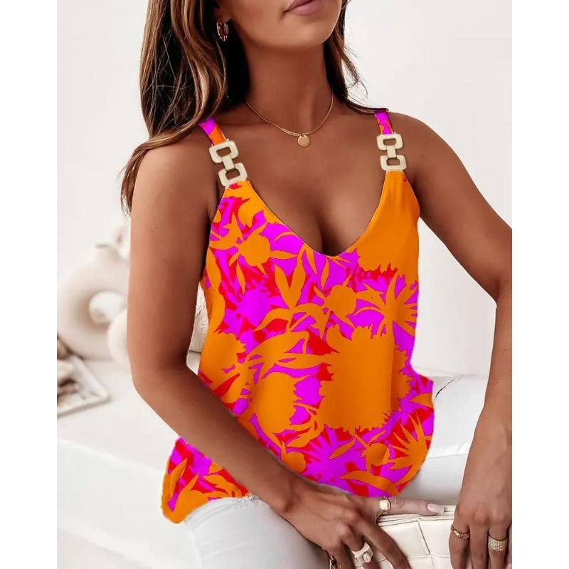 HNXC Lässige ärmellose Blusen und Hemden mit V-Ausschnitt für Damen