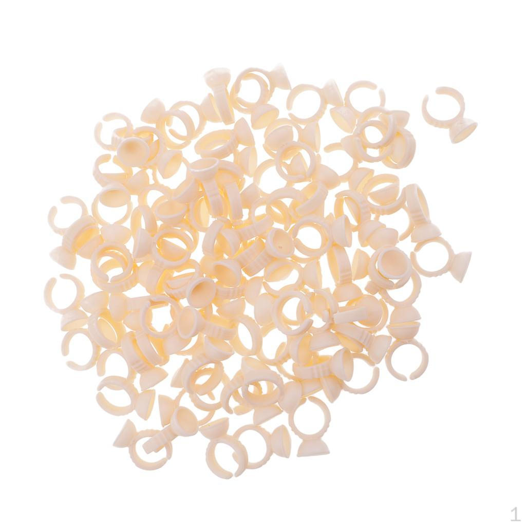 100x Одноразовые чашки для клея для пигментов для бровей S