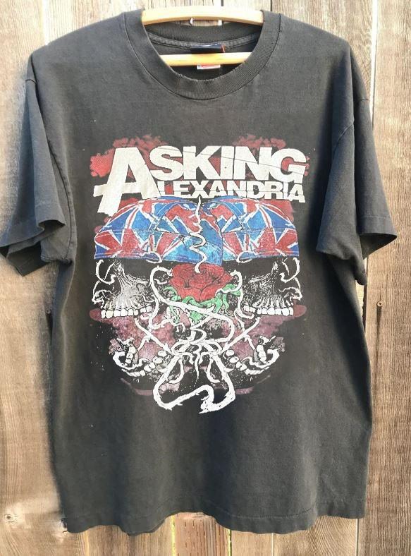 Asking Alexandria Metal Rock Band Graphic Charcoal Unisex Shirt S5XL KH16230 Unisex T-Shirt S