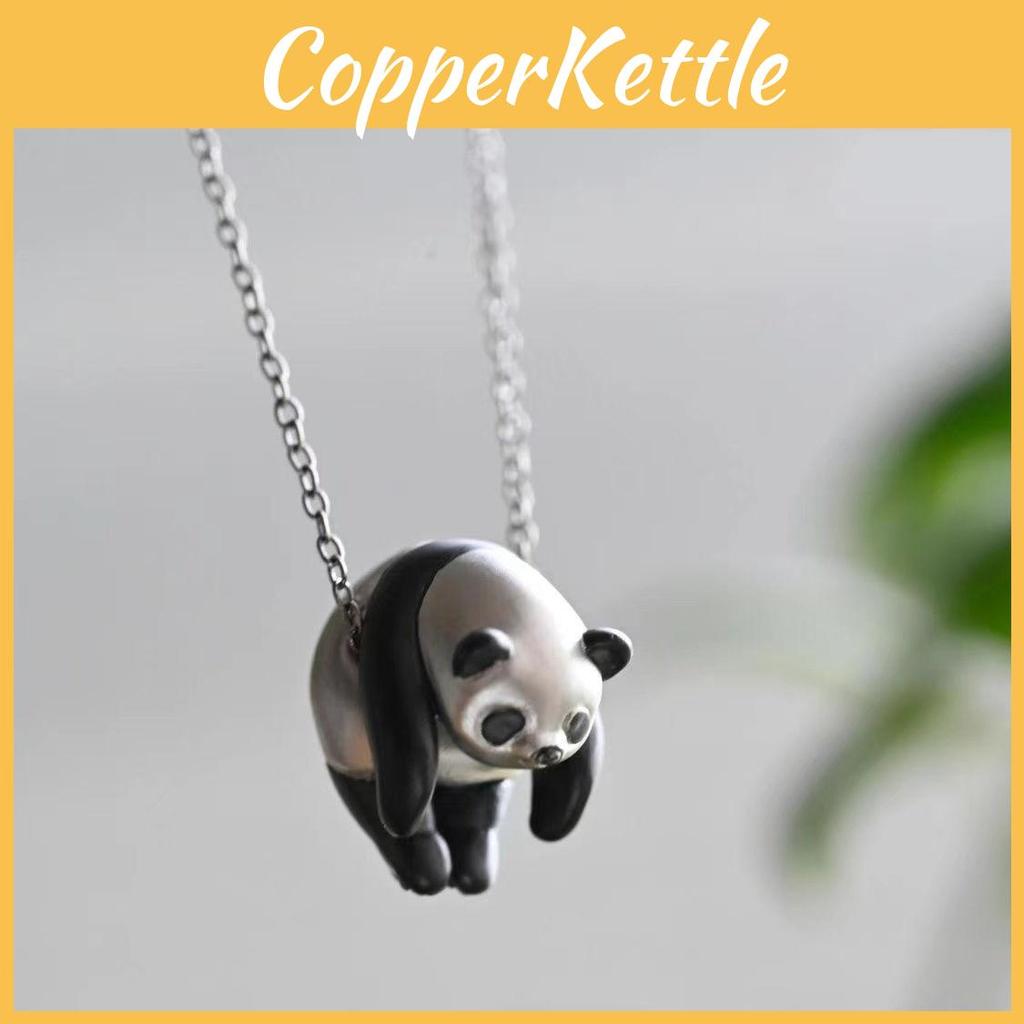 Panda Chinese Style Animal Necklace Casual Fashion Pendant With Coating Resin